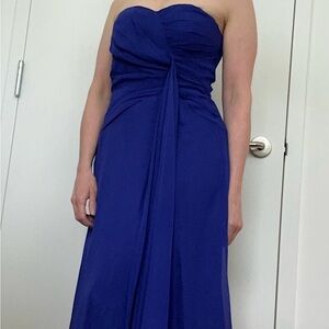 Hailey by Adrianna Papell Prom/Bridal Dark Periwinkle formal length dress sz 6